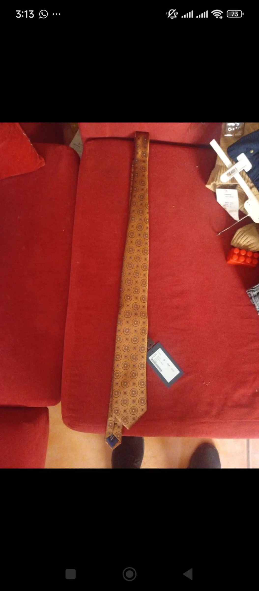 Navy blue and gold tie – photo 3